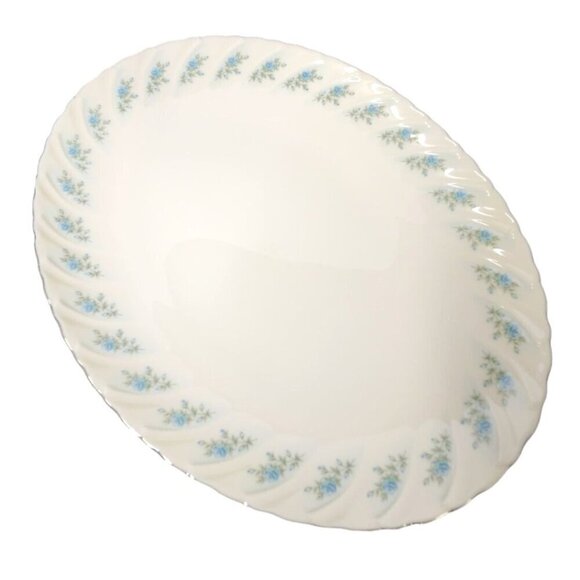 Oval Serving Platter Rosedale by LENOX 13.5 x 10 Mint Condition, Fine China Blue - Picture 2 of 7